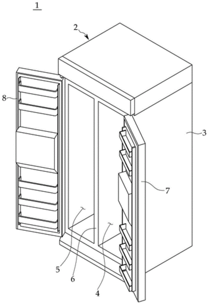 Sealing Structure For A Central Wall For A Refrigerator, And A Refrigerator Having The Same