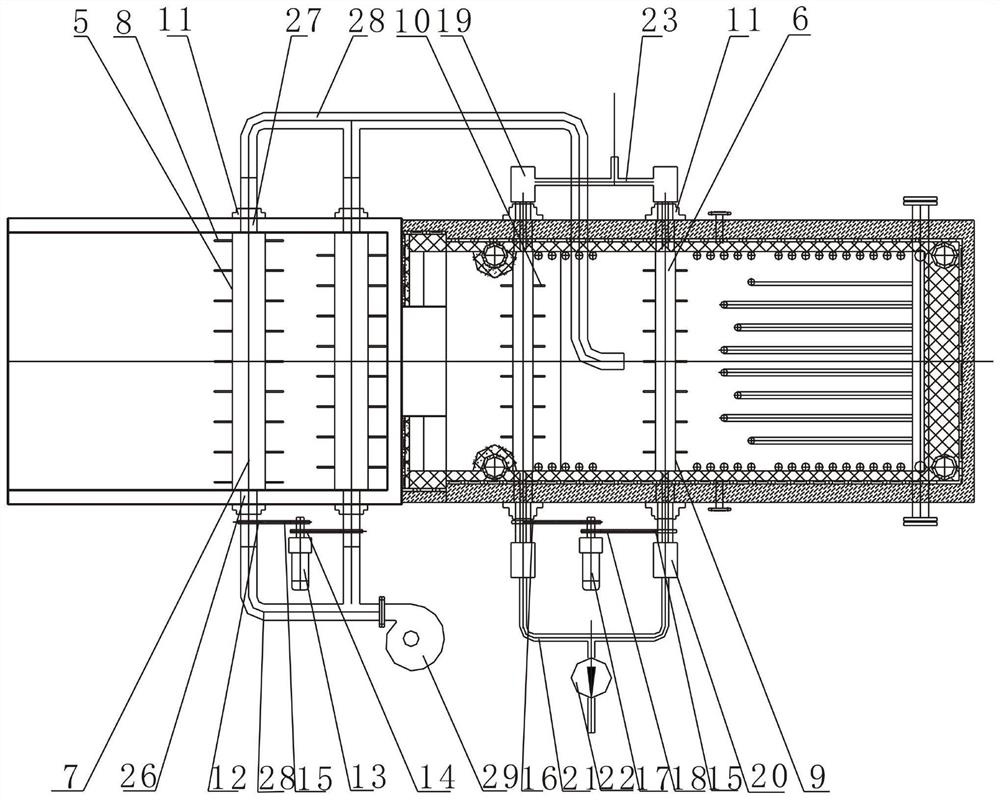 Straw bundle burning direct-fired biomass boiler with bale breaking and material stirring device