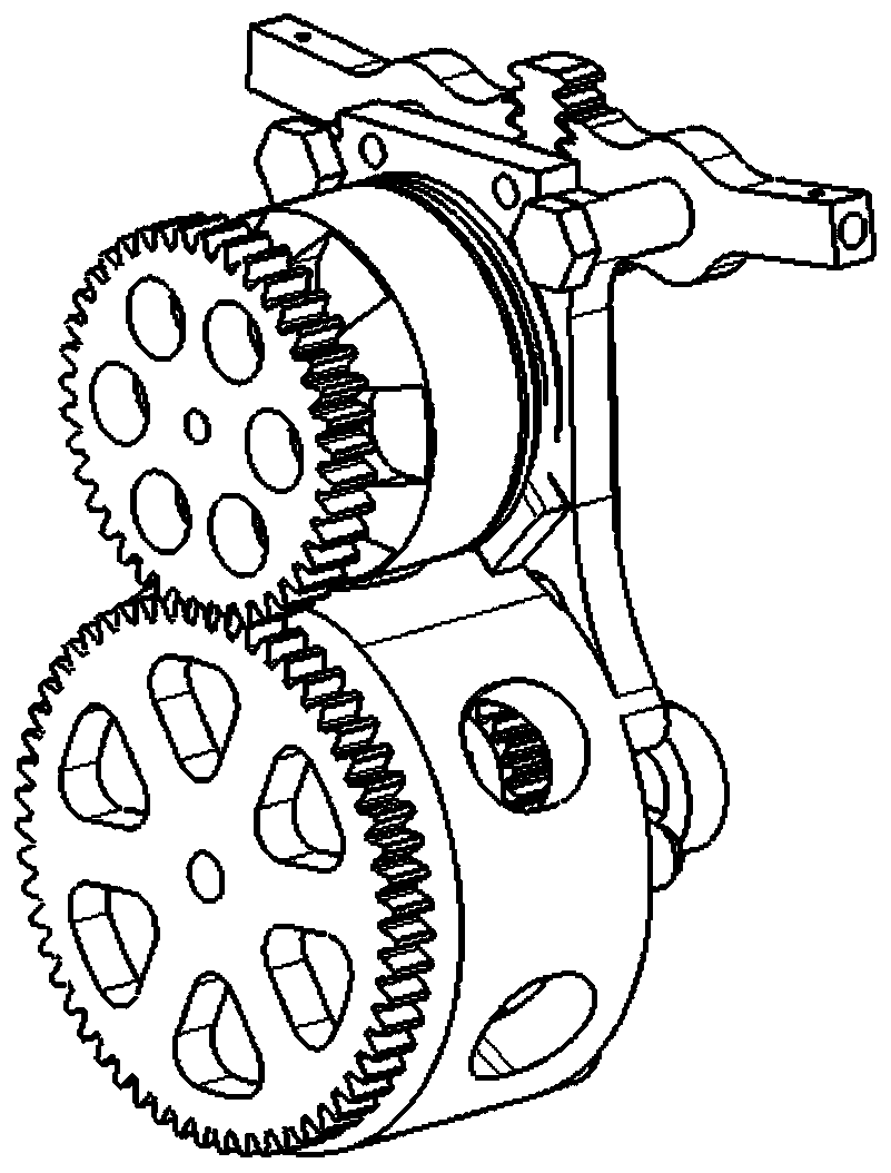 Gear rack pair flapping wing driving mechanism based on externally-meshed planetary gear reducer