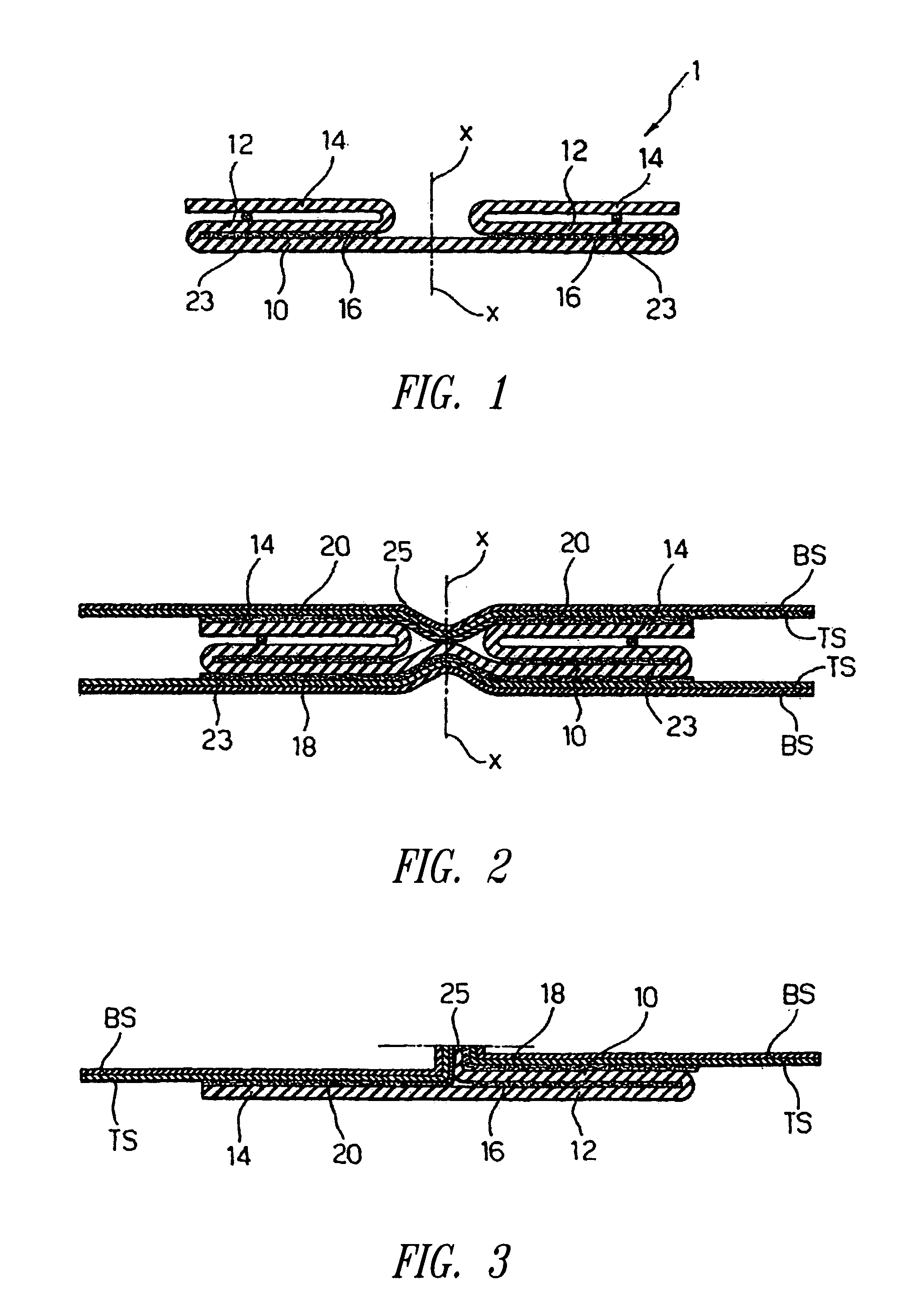 Closure element for absorbent sanitary products, manufacturing process, process of use, and product thus obtained