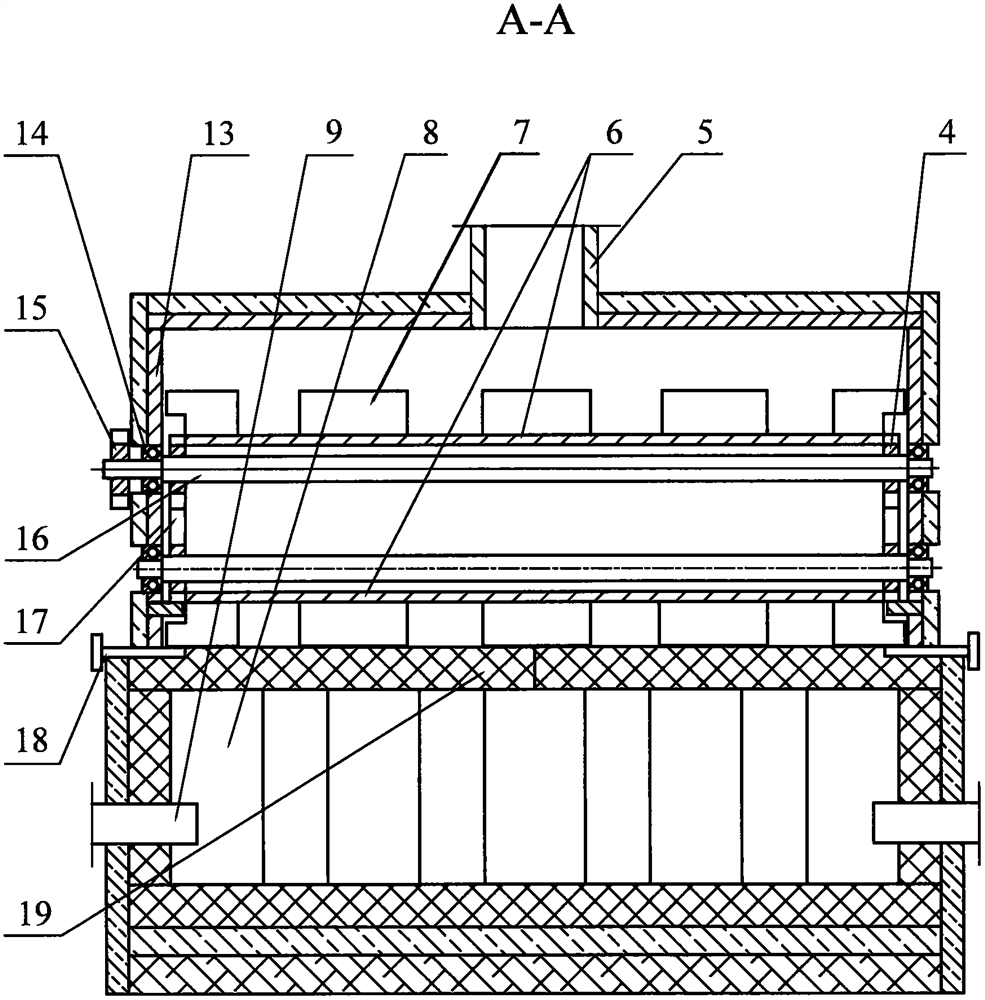 Continuous phosphoric acid method external heating type flat activation furnace