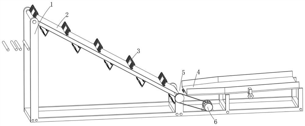 A feeding device for cleaning aluminum rods