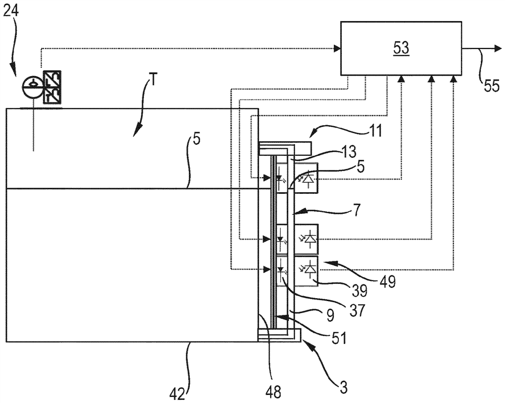 Tank with fill level indicator and compact unit with such a tank