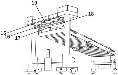 Roadway composite beam supporting system construction device and method