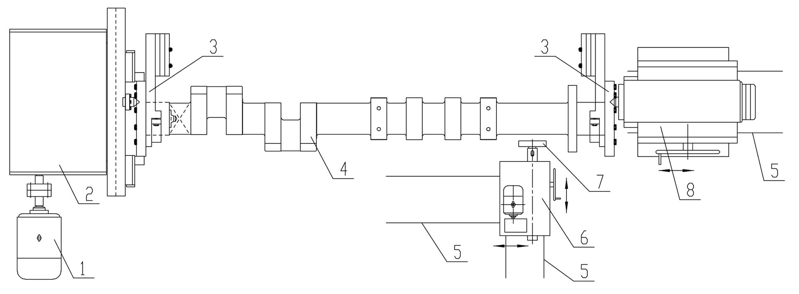 Processing technique for heavy crankshaft and shaft part milling frame stations and technique equipment