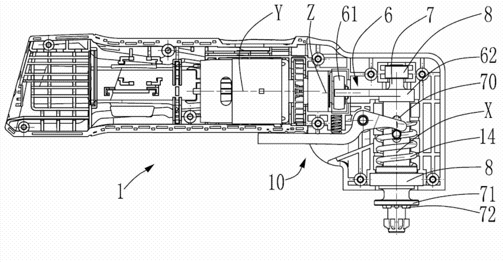 Accessory clamping mechanism and power tool with same
