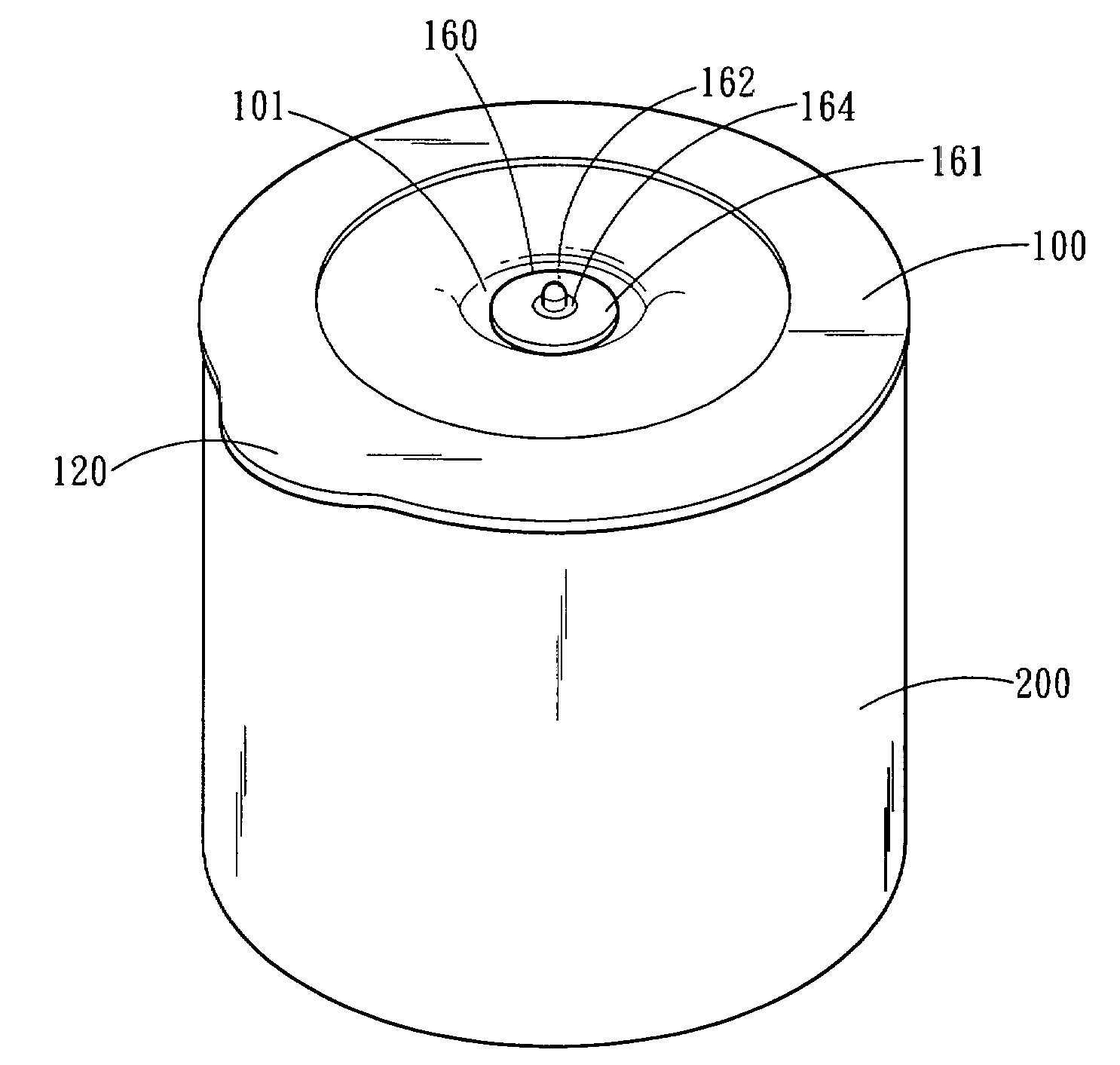 Vacuum seal cover of circular container