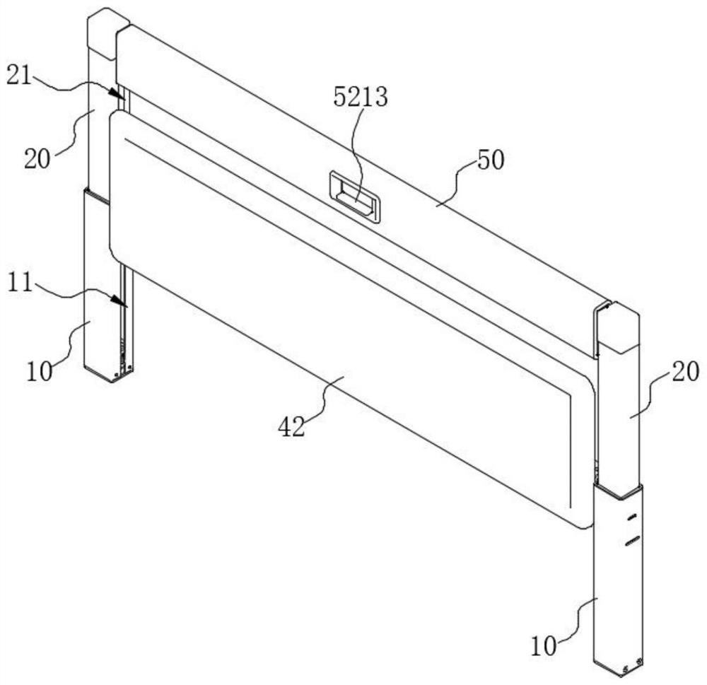 Lifting guardrail and nursing bed