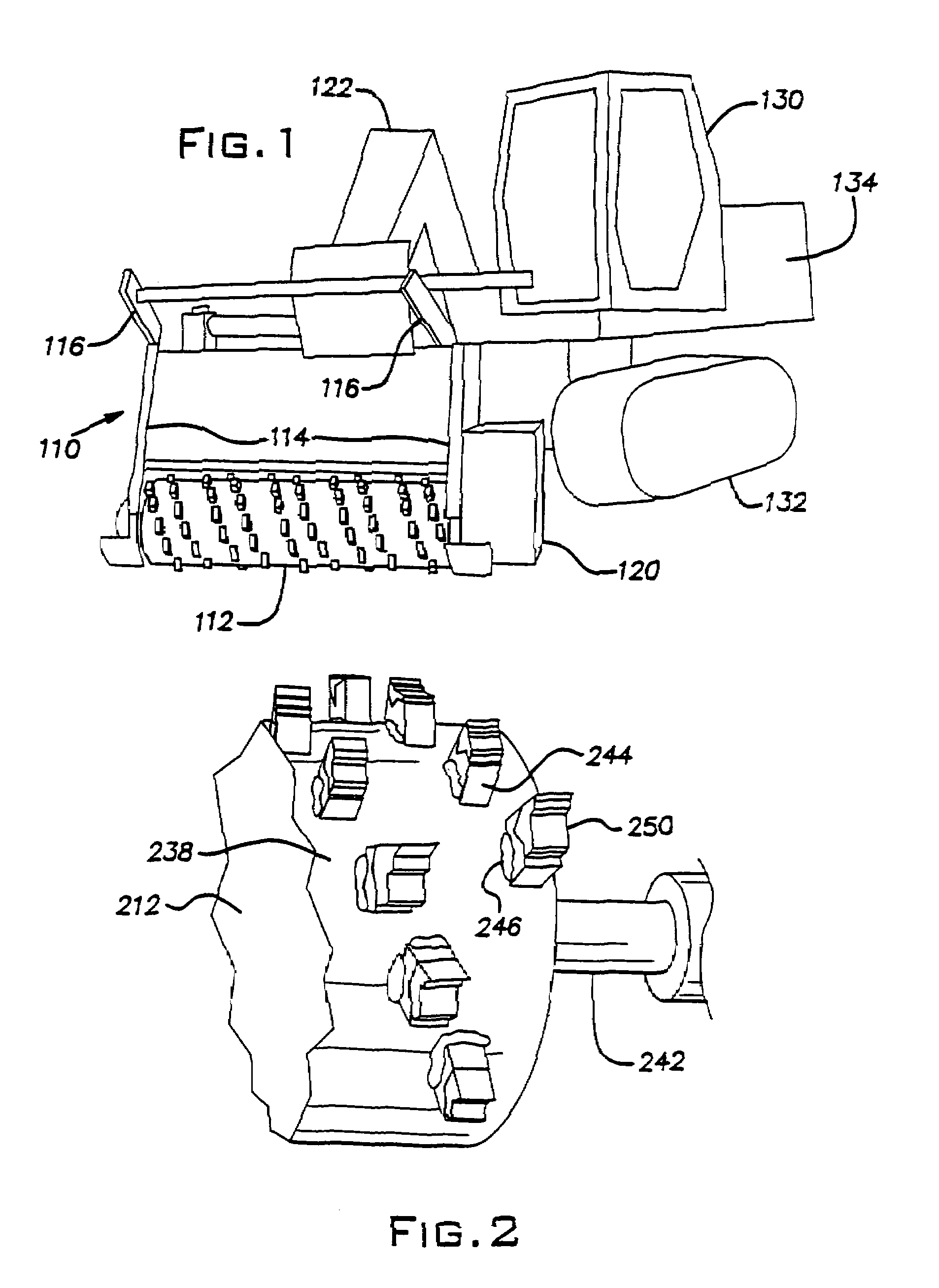 Shredding apparatus and method of clearing land therewith
