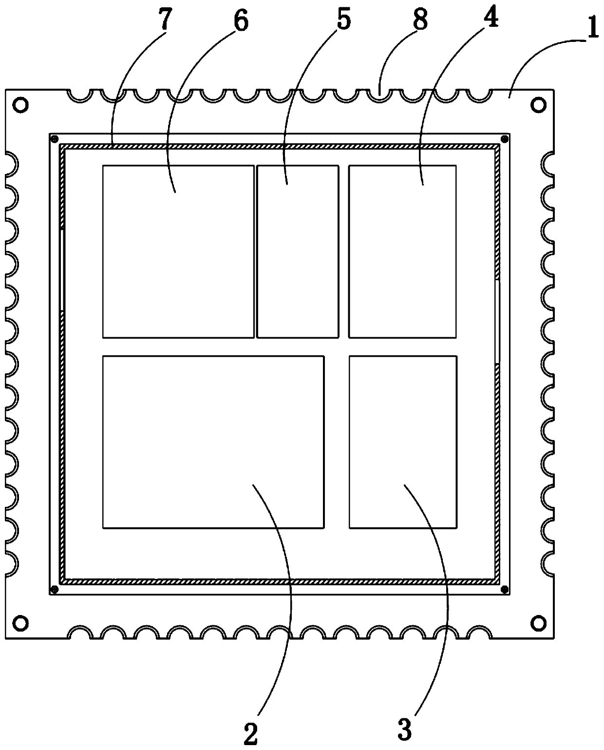 Stamp hole bonding pad surface mounting type image visual processing module