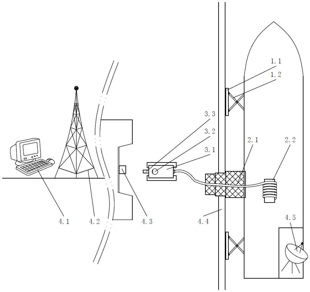 An automatic mooring and cable automatic connection system for an unmanned emergency power supply ship