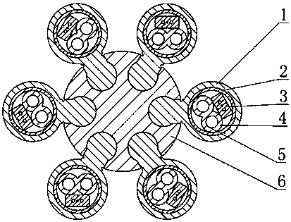 A fully routed branchable indoor optoelectronic hybrid cable