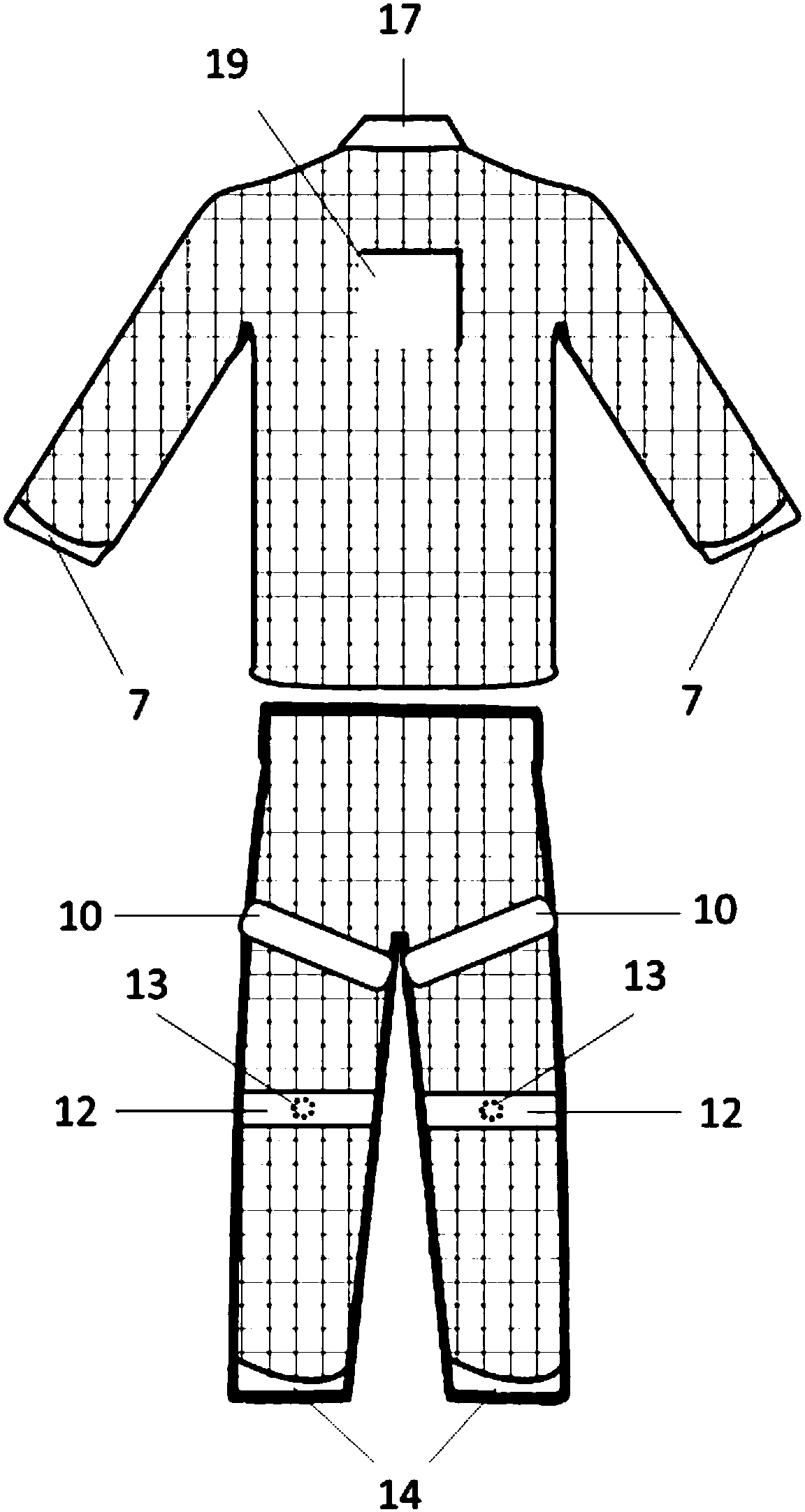 Garment capable of automatically recognizing limb injuries and giving early-stage medical intervention