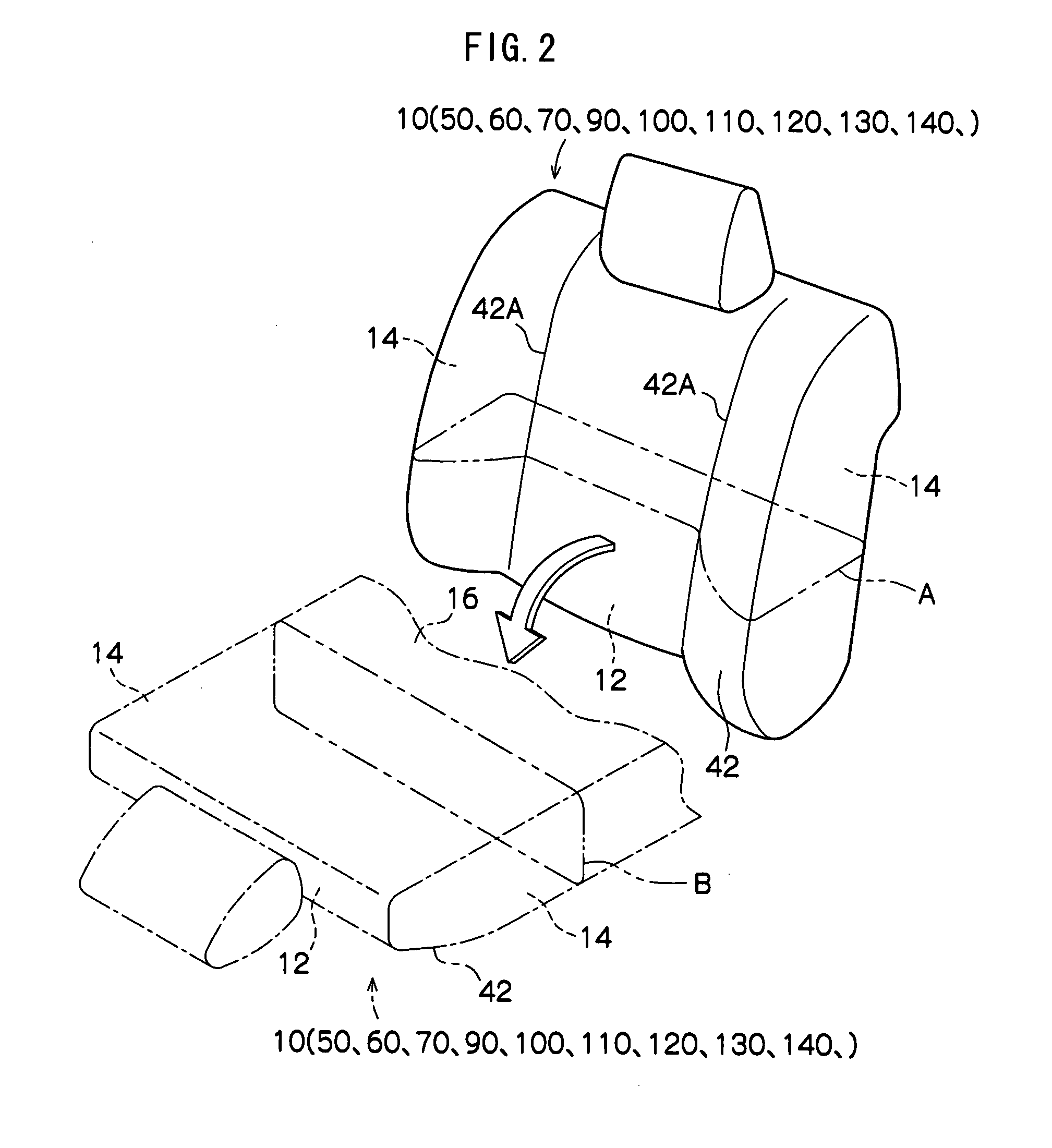 Seat structure and seat contraction method