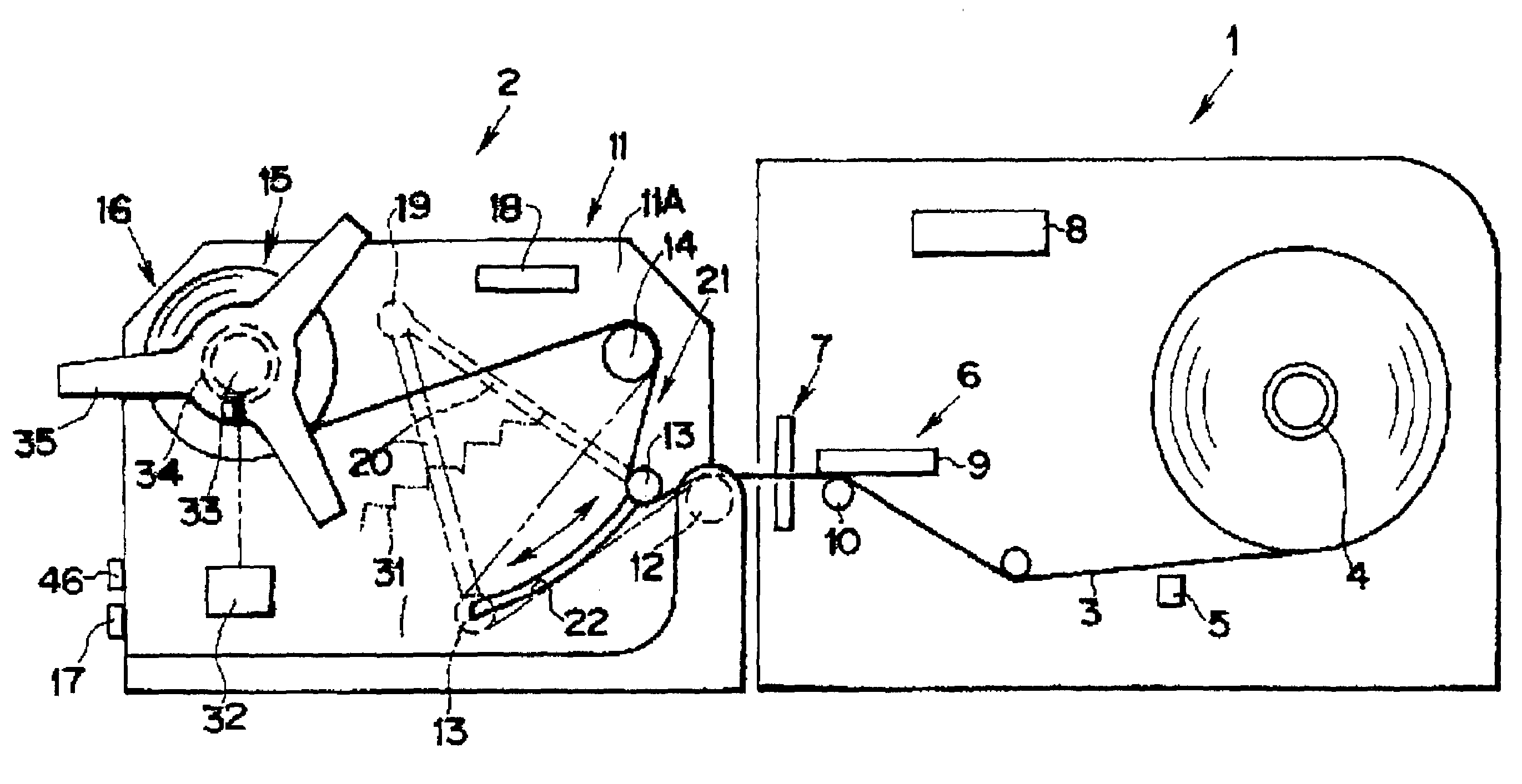 Printing paper winding device