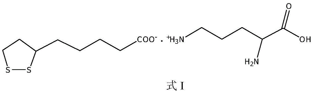 L-ornithine lipoic acid compound salt and its preparation method and application