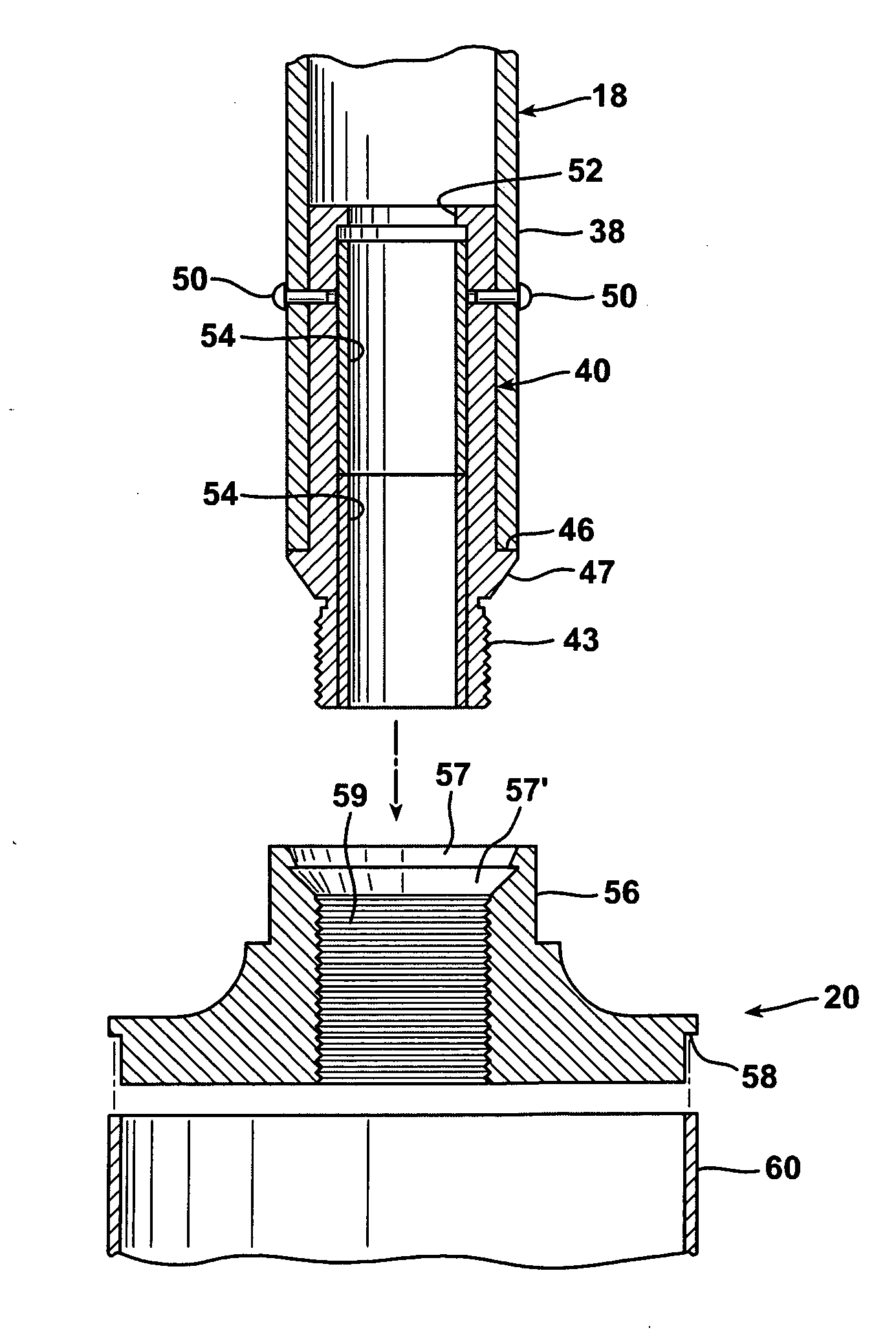 Hole coring system with lever arm