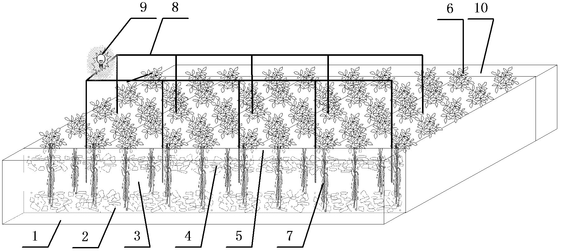 Artificial wetland coupling microbial fuel cell (MFC) system and method for improving removal efficiency of organic matters
