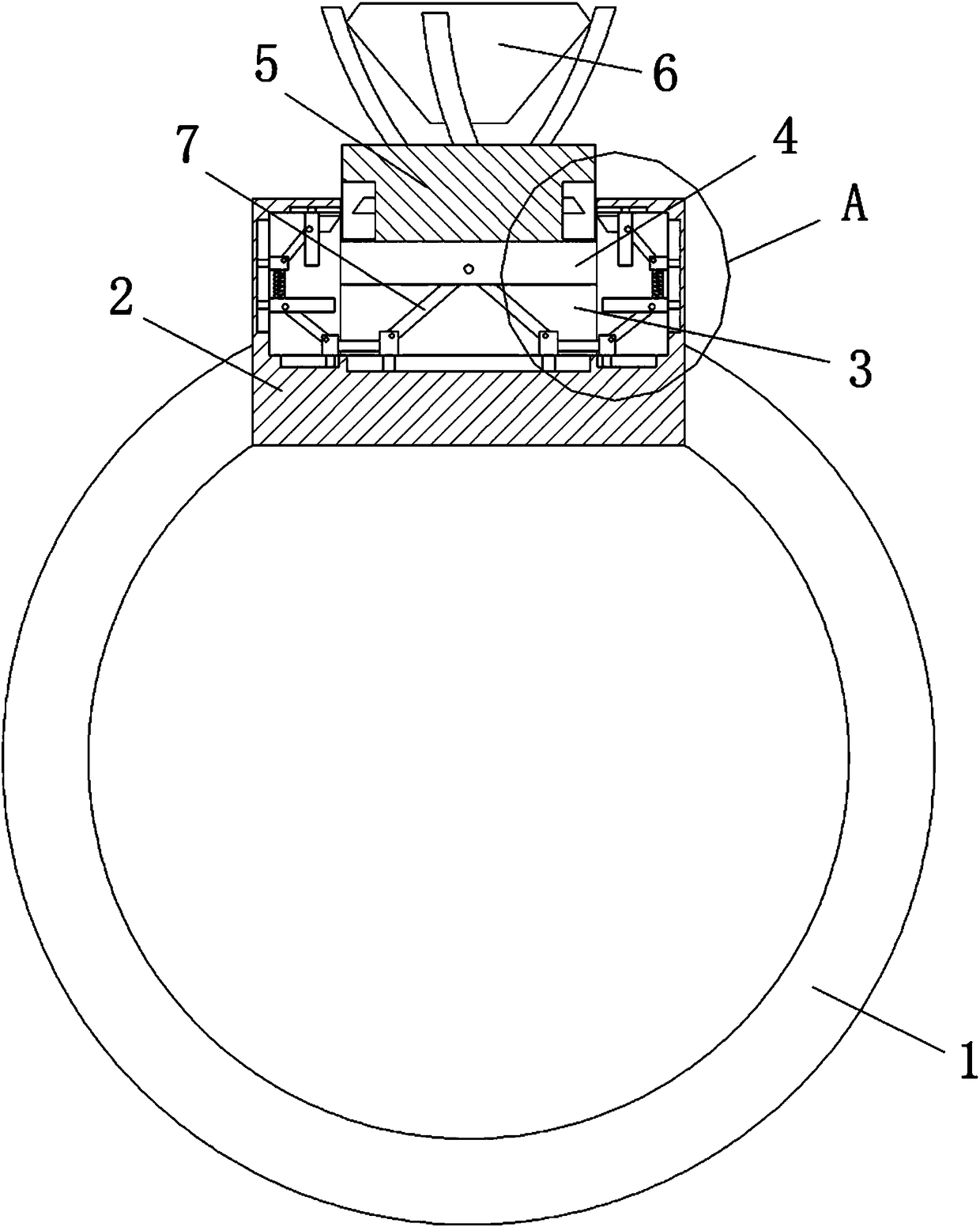 Combined ring with convenient ring surface replacement and replacement method