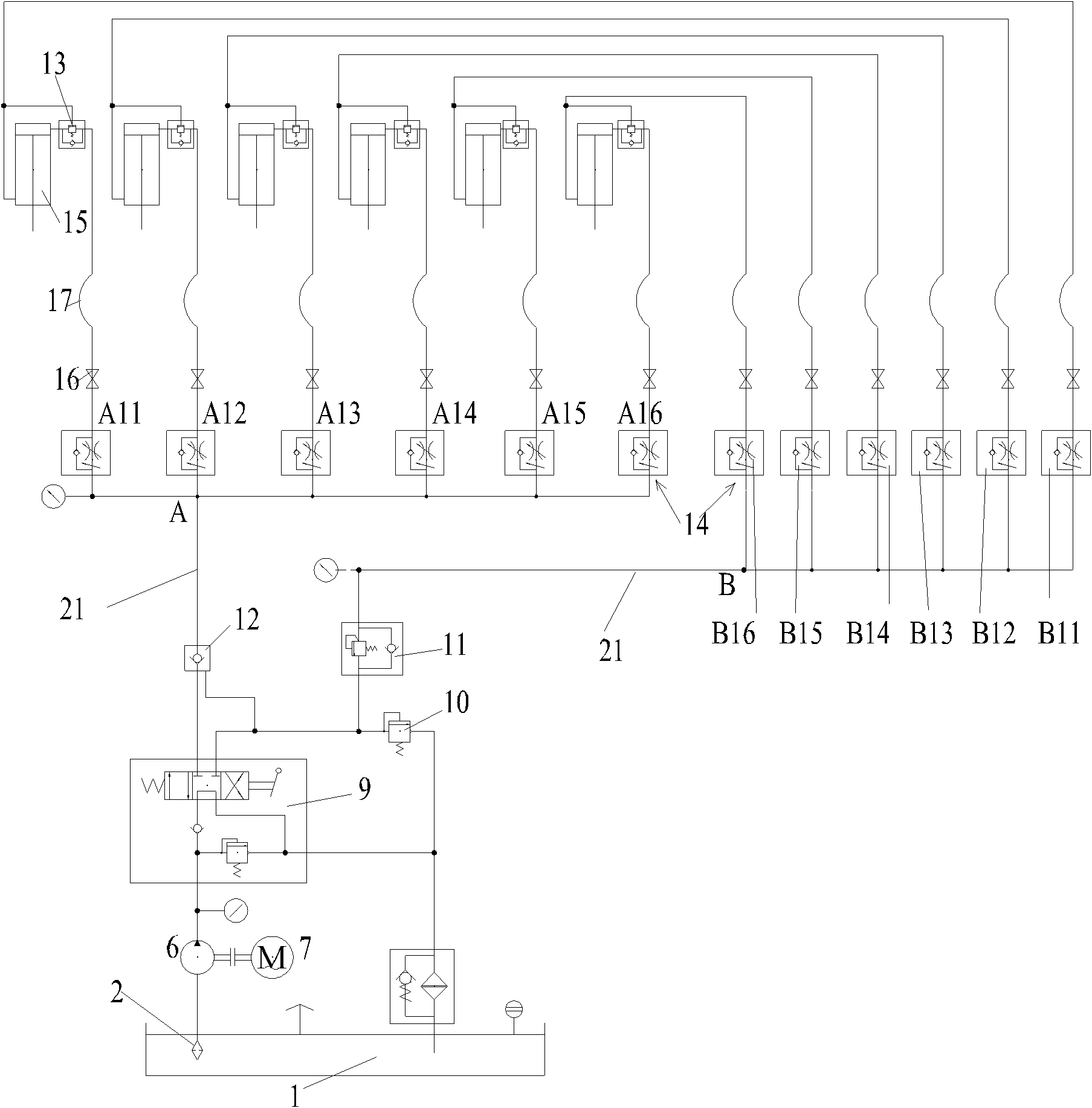 Jacking structure of tower crane and hydraulic system and jacking method thereof