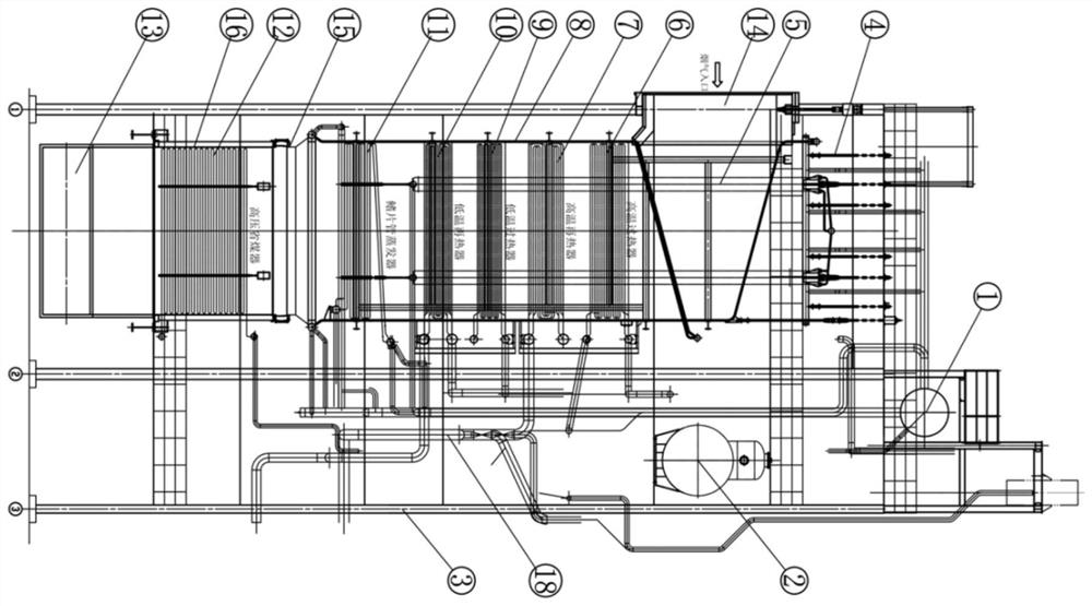 Waste heat boiler with reheating dry quenching function