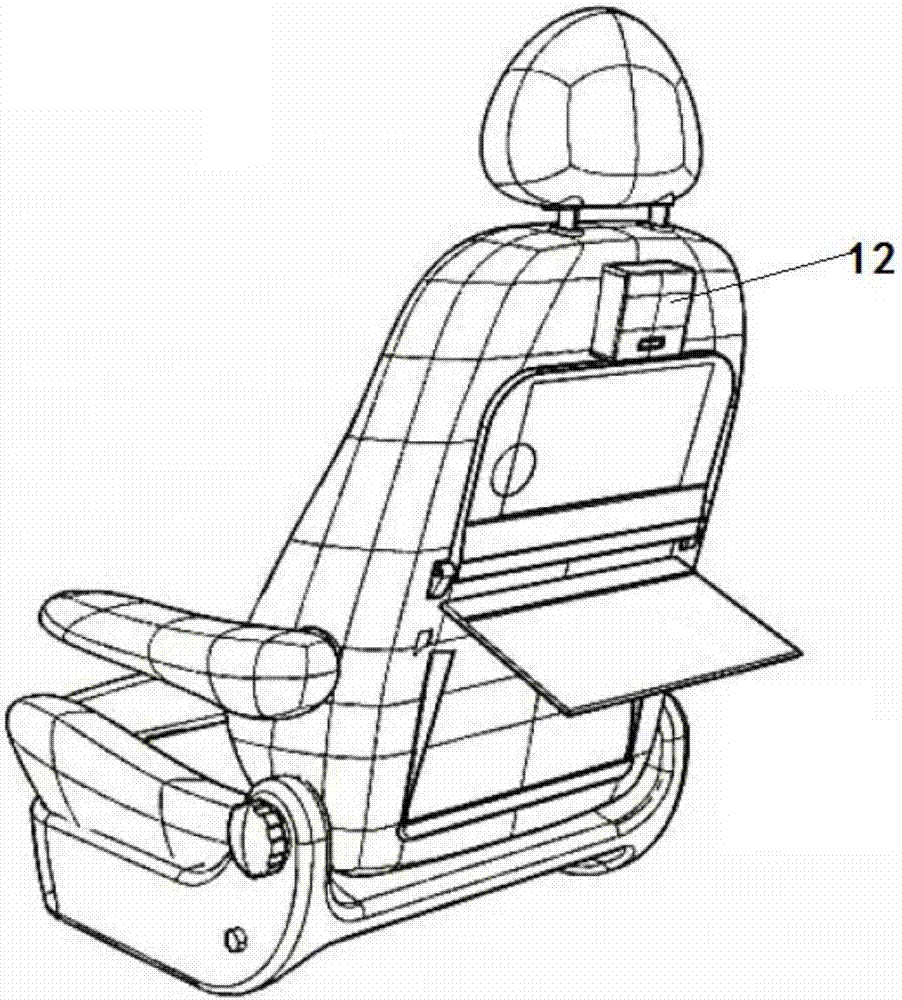 Micro-projection recreation equipment based on aircraft passenger cabin seats