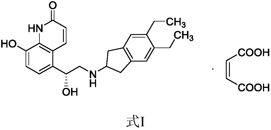Preparation method for indacaterol maleate