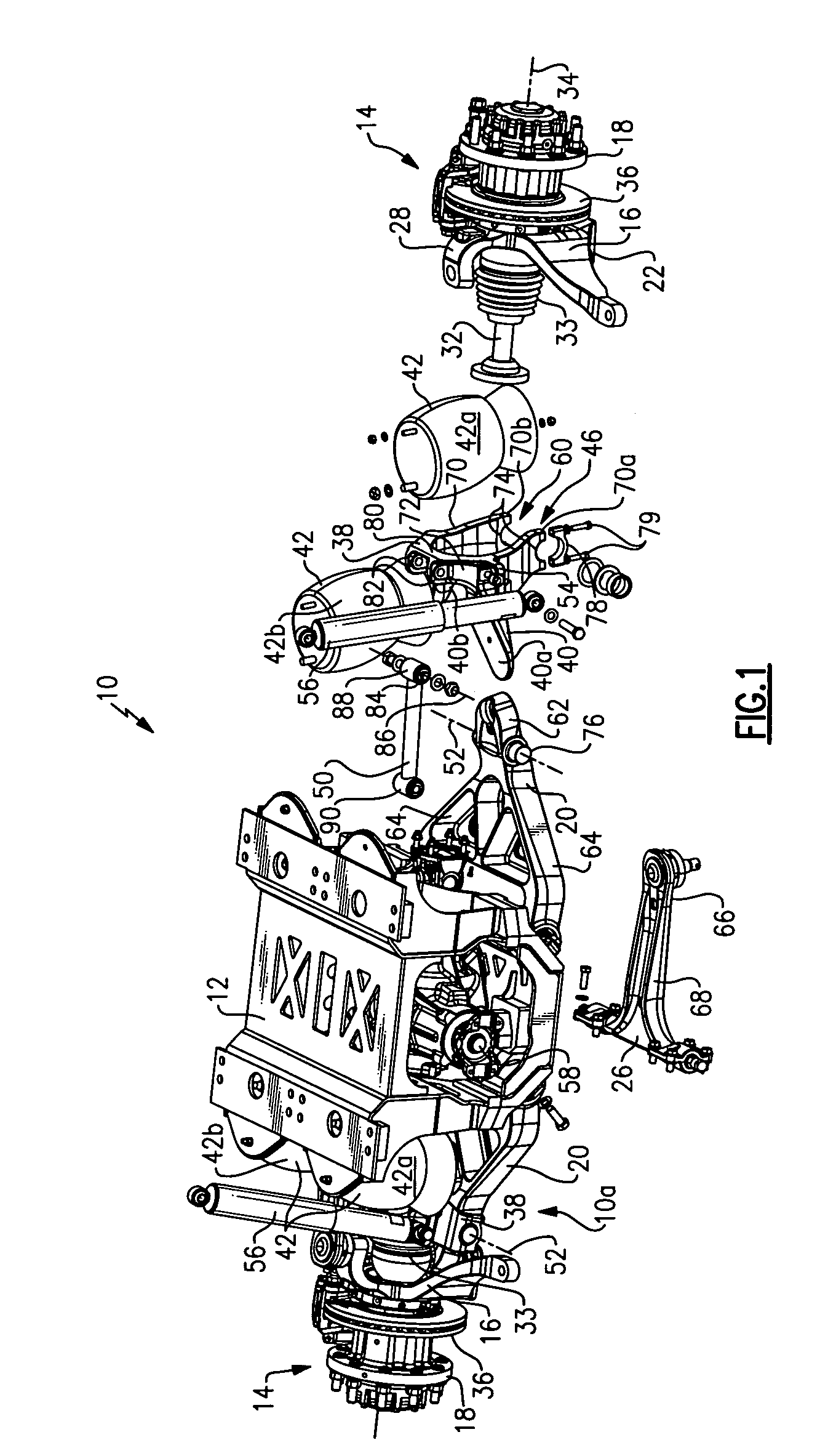 Six link independent suspension for a drive axle