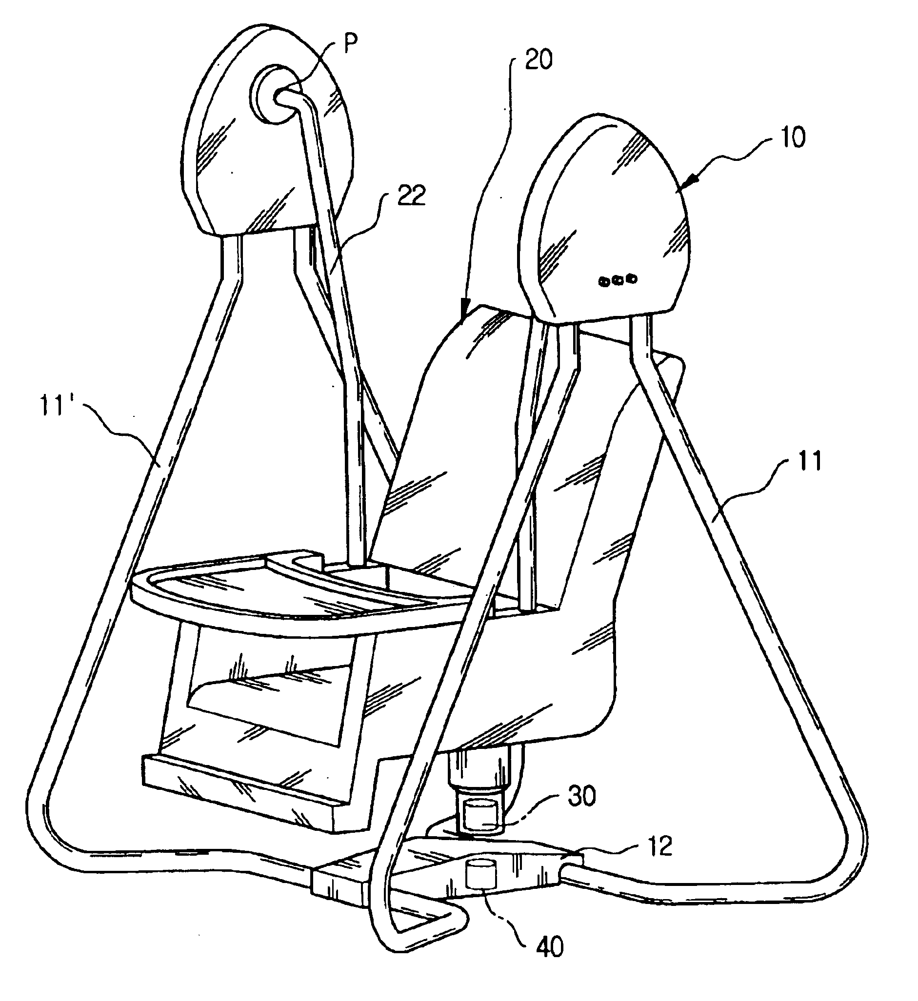 Automatic swing device