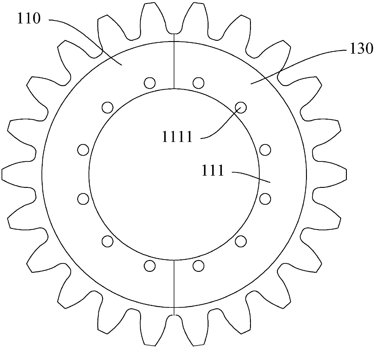 Running gear structure and gear vehicle wheel set