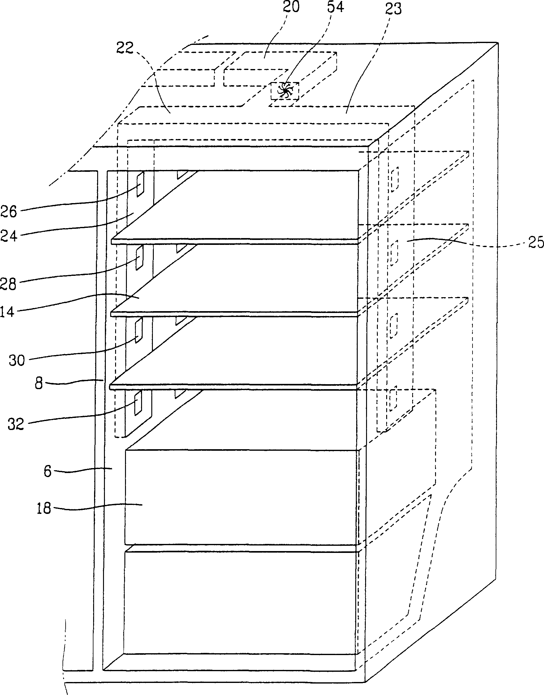 Device for controlling cooling air supply of refrigerator