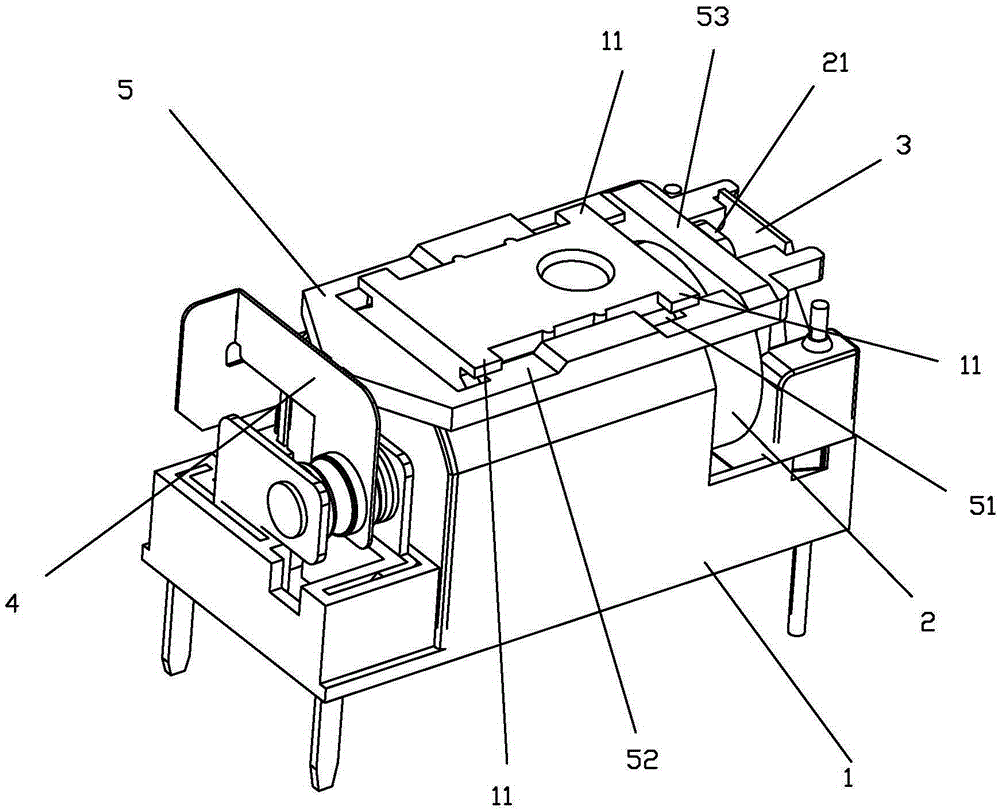Pushing card chipless assembling electromagnetic relay and assembling method thereof