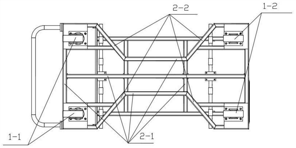 Flexible hand-pushed skip car with gluing table