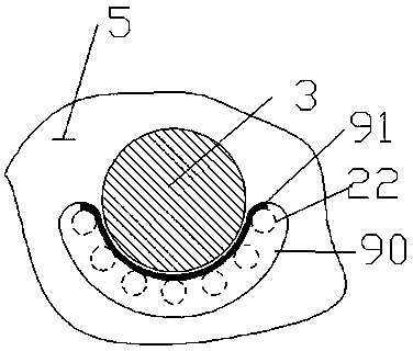 Nut protein extraction device with output pipe and air blowing strip