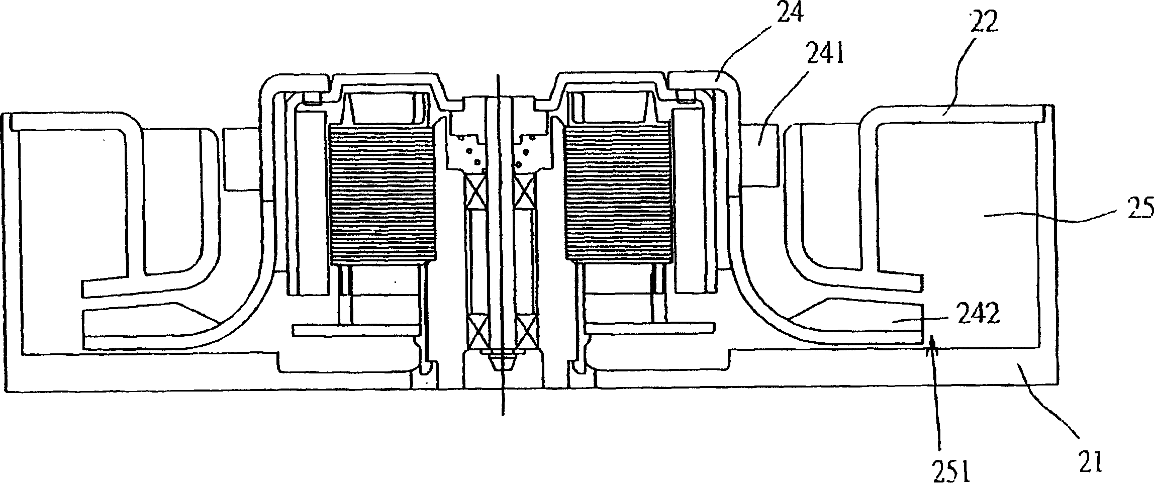 Centrifugal fan and its frame structure