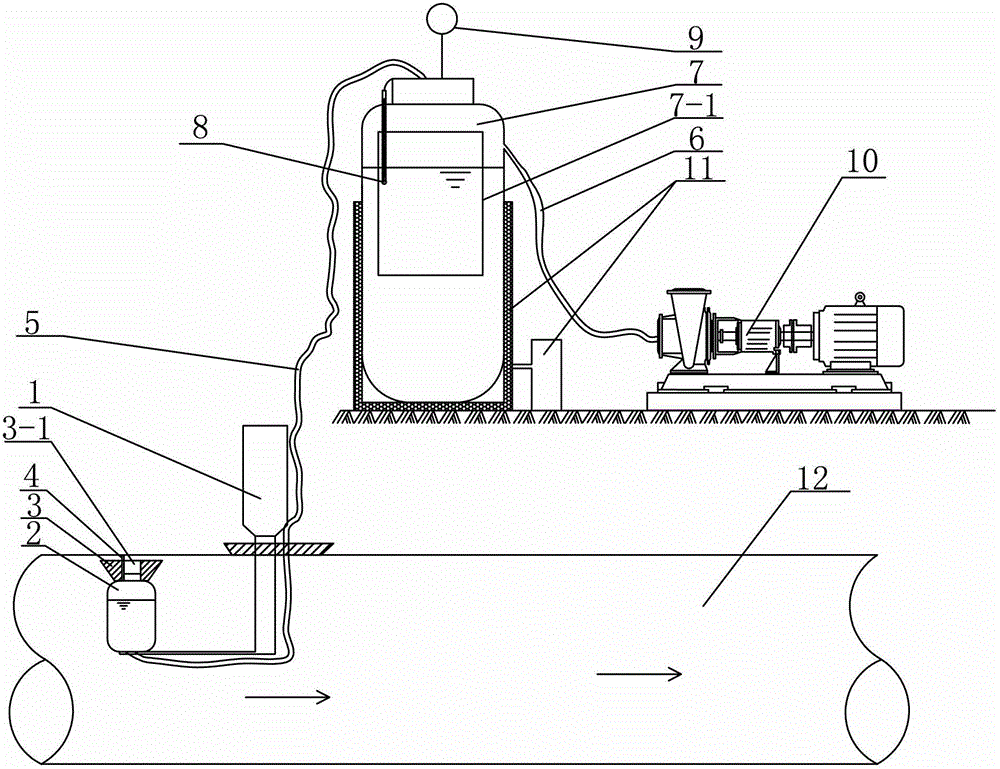 Device for sampling biomembrane on outer surface of pipe growth ring