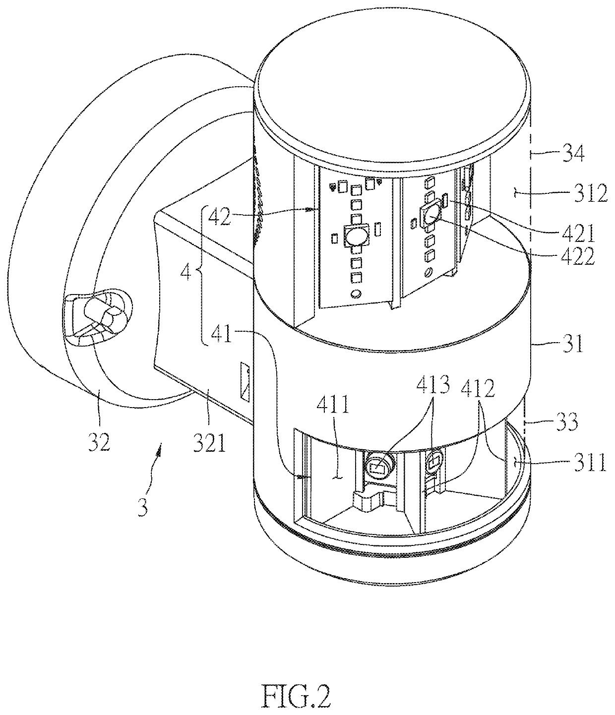 Inductive illumination structure of lighting device