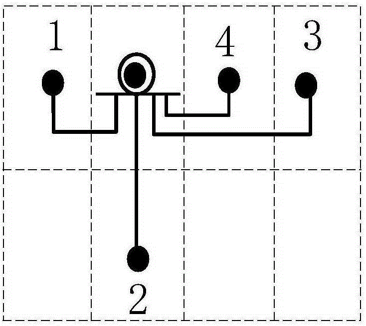 Boundless crossed line distribution method of power distribution feeder line single line diagram