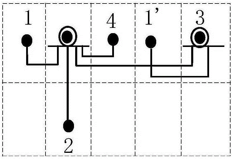 Boundless crossed line distribution method of power distribution feeder line single line diagram