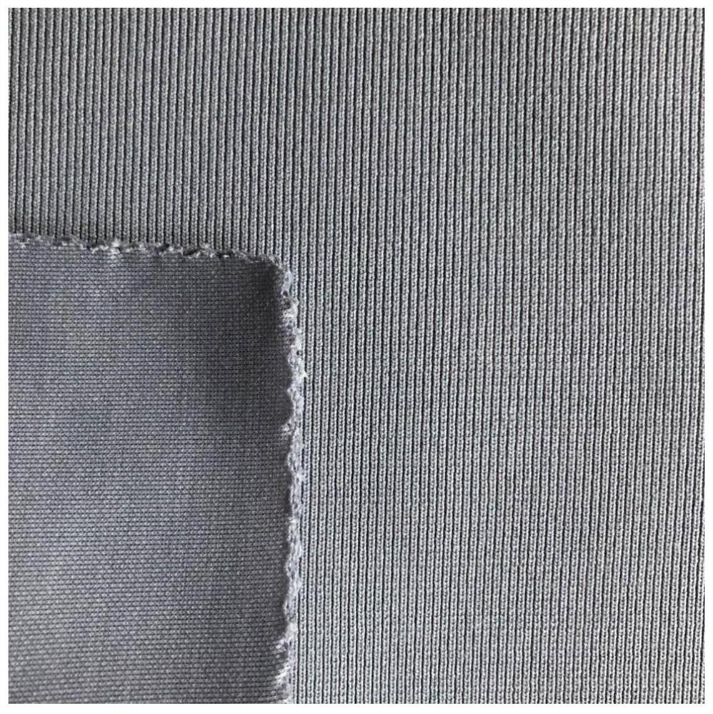 A kind of weft-knitted sandwich polar fleece fabric, gray cloth and production method thereof