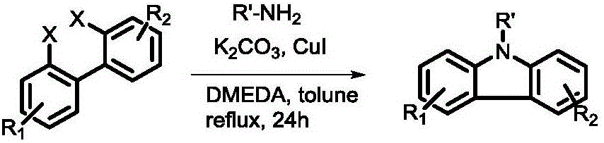 Method for synthesizing N-substituted carbazole