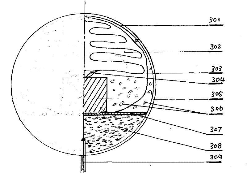 Parabolic LED (Light-Emitting Diode) three-dimensional display shell