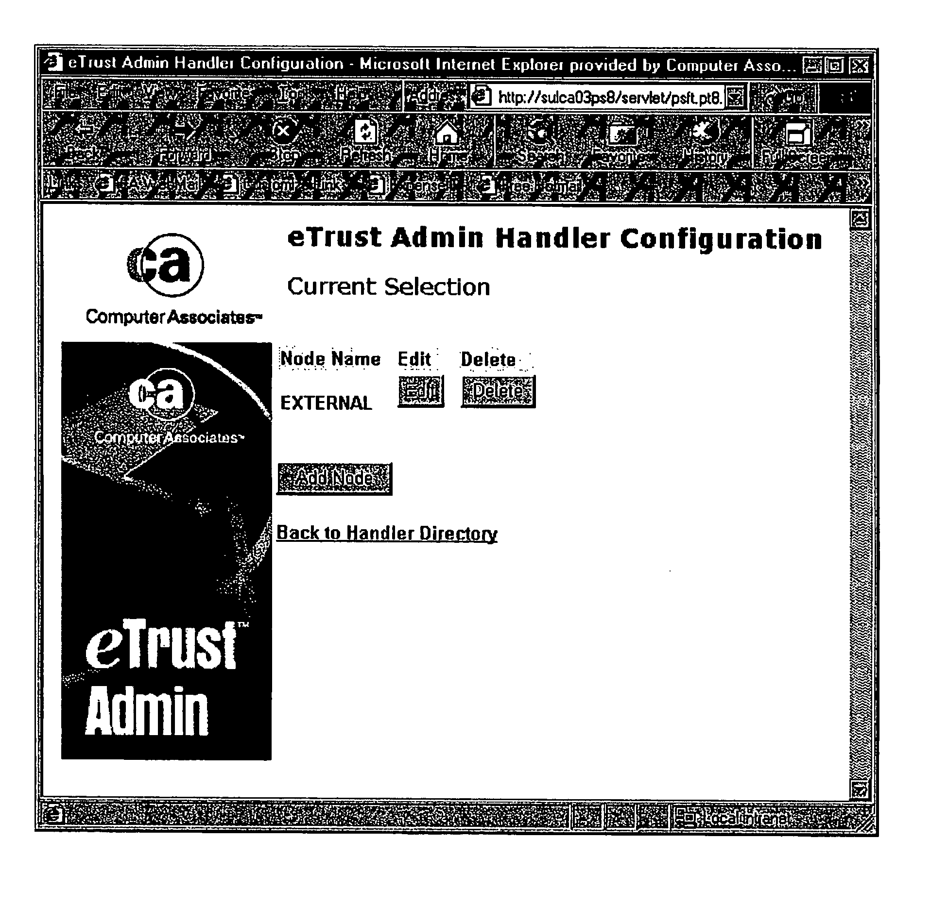 XML configuration technique and graphical user interface (GUI) for managing user data in a plurality of databases