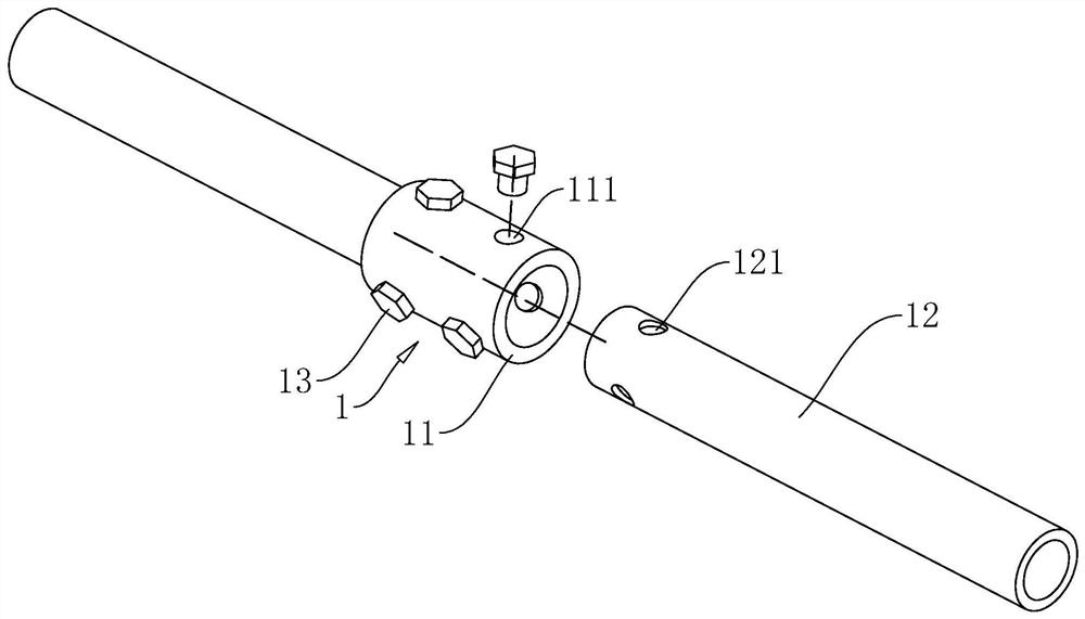 Cold-rolled steel pipe capable of being conveniently preliminarily positioned and assembled and spraying equipment