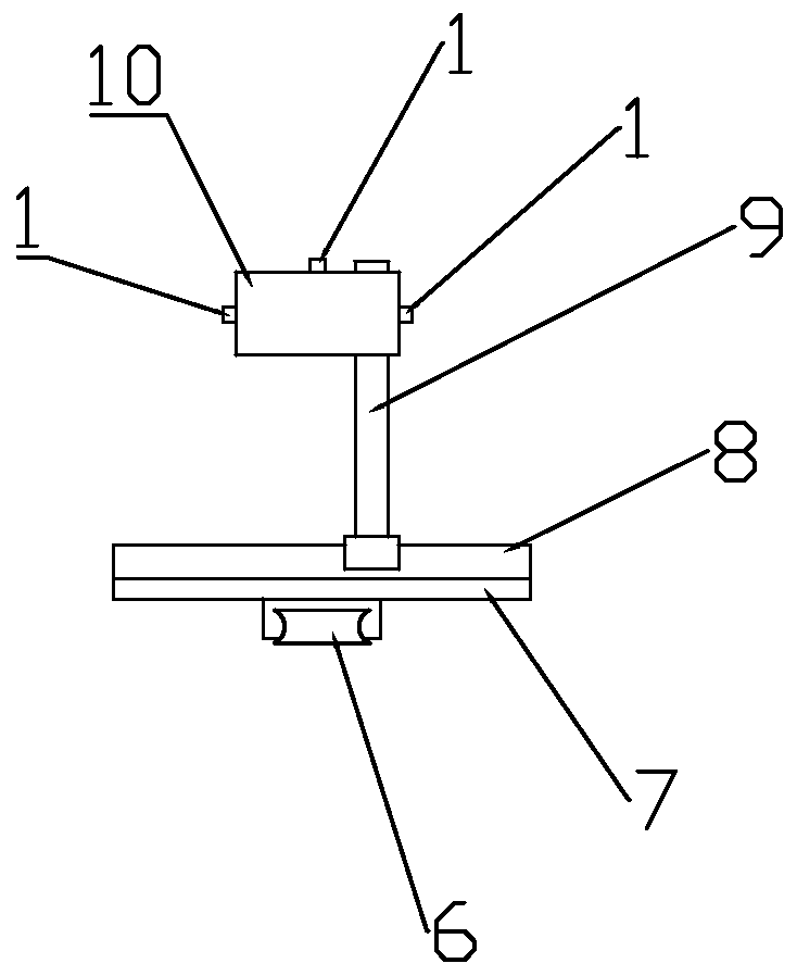 A laser pointing rock drilling device