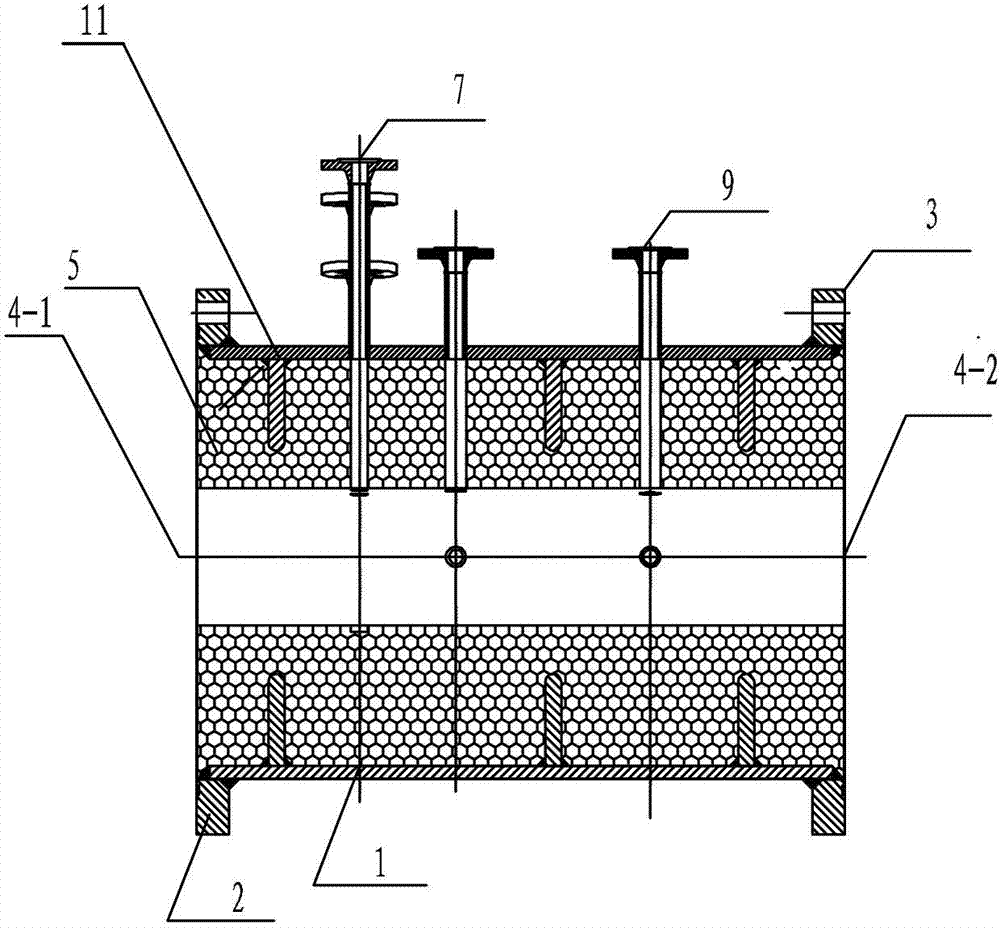 High-temperature measuring section for fuel gas turbine combustor test