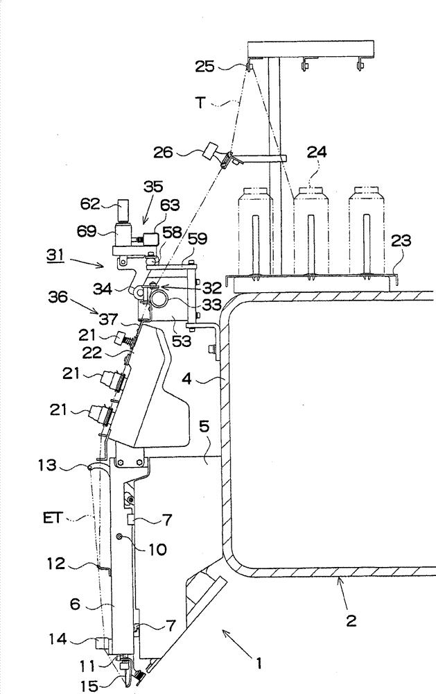 Needle thread feeding device for multi-needle embroidery sewing machine