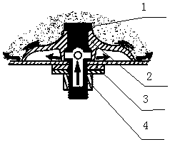 Powder storage bin fluidization device capable of being cleaned online