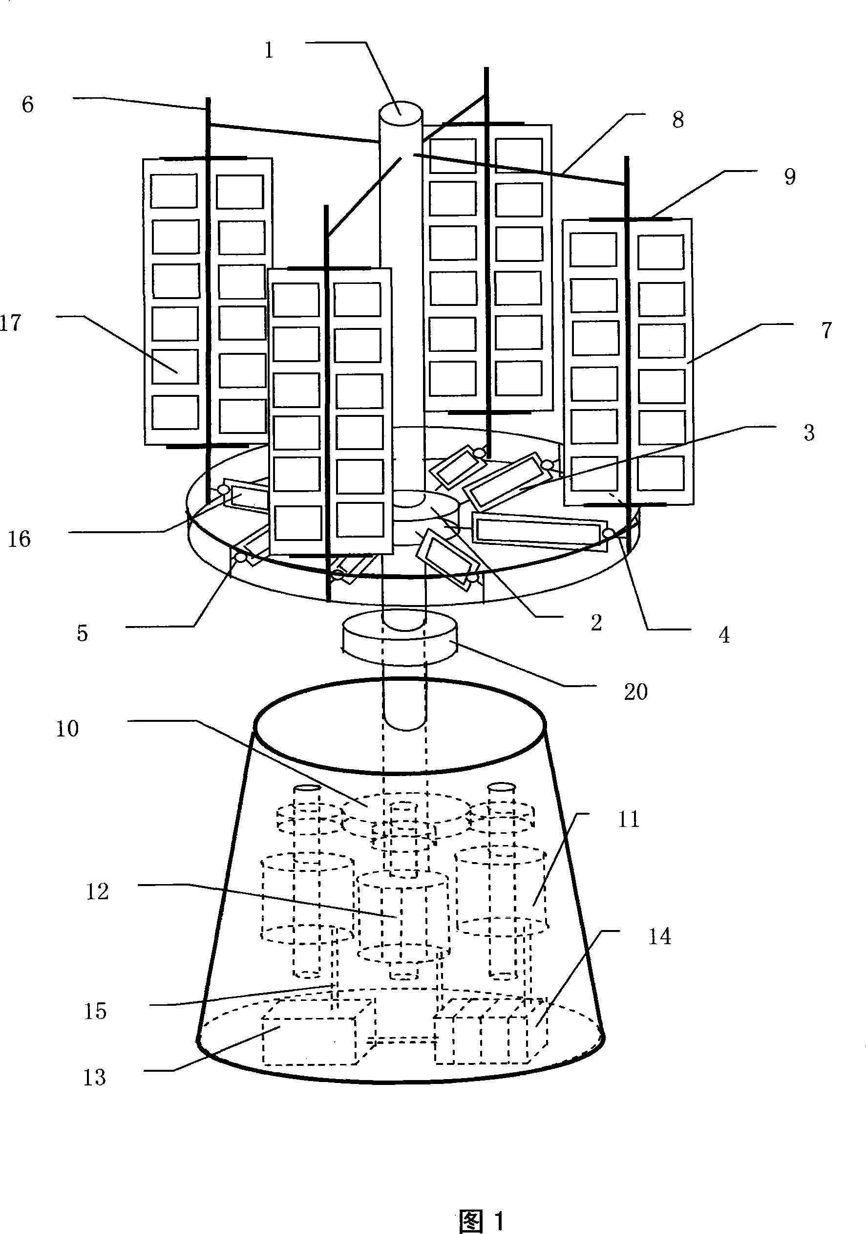 Sail-oar combination type wind-light energy source composite type generator and use thereof