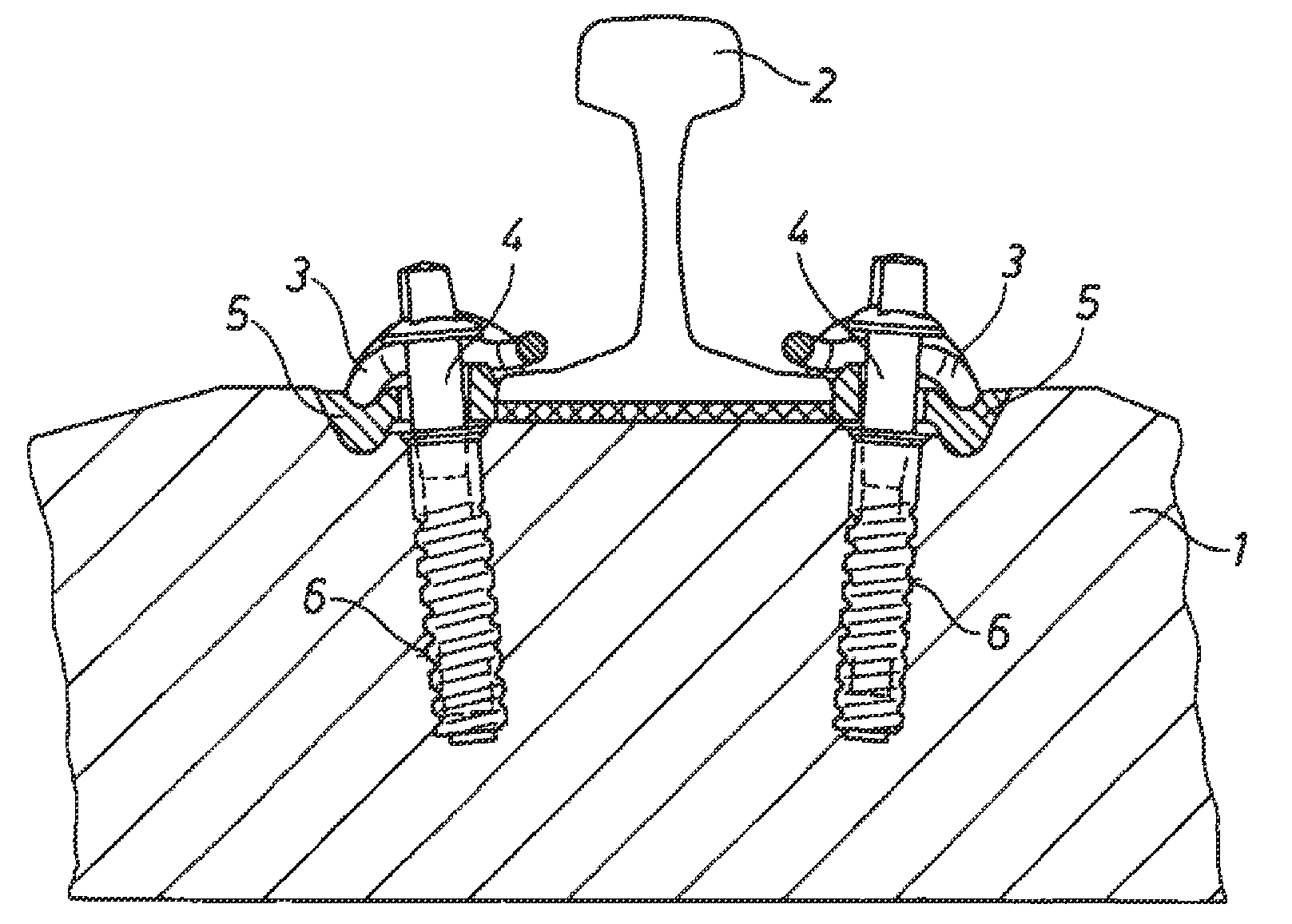 Plastic screw plug for attaching a rail to a sleeper